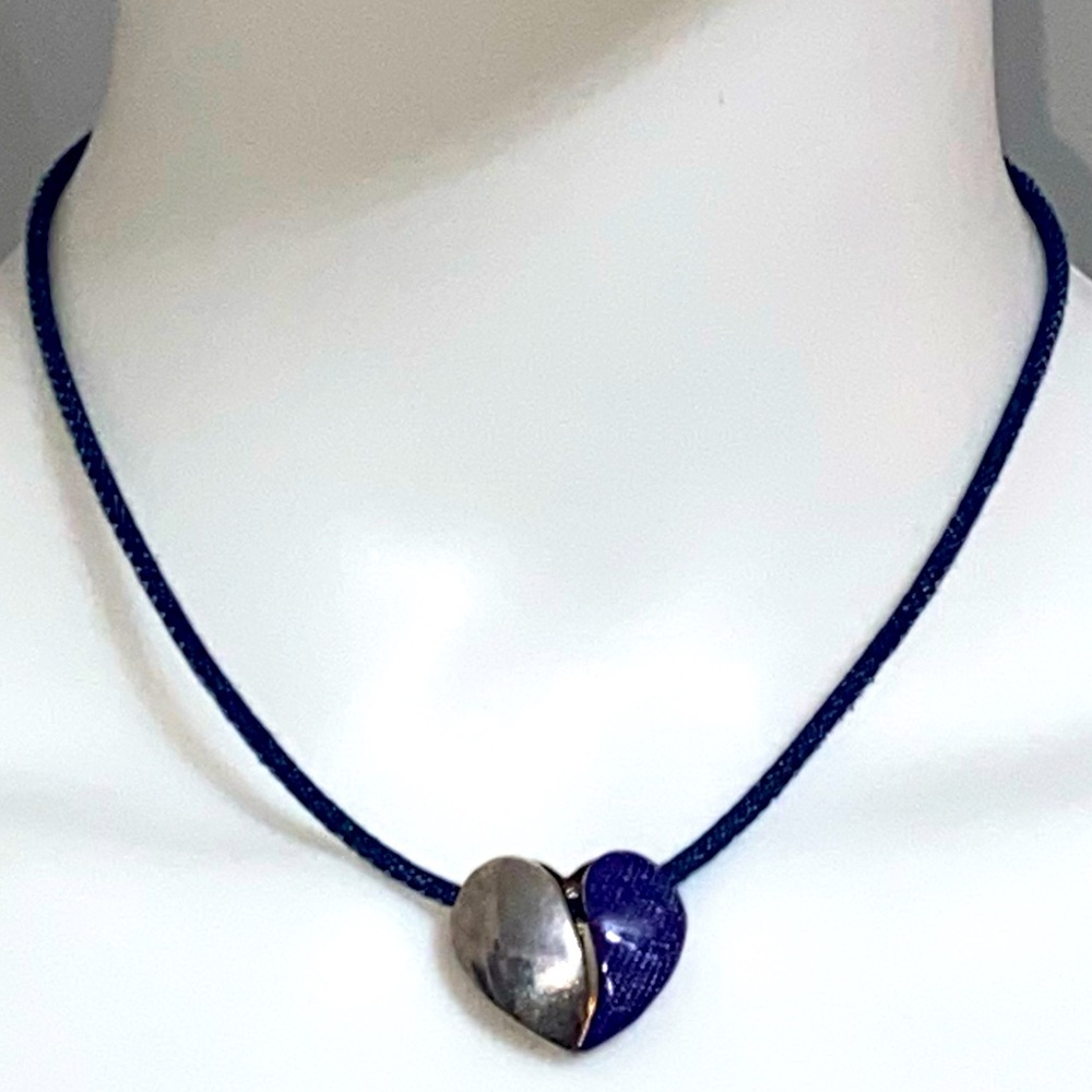Milor Vintage 925 silver & enamel necklace